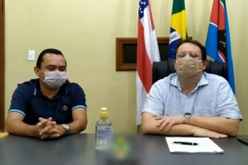 Vereador Richardson (à esquerda) ao lado do prefeito Gustavo Braz. (Reprodução/Facebook)