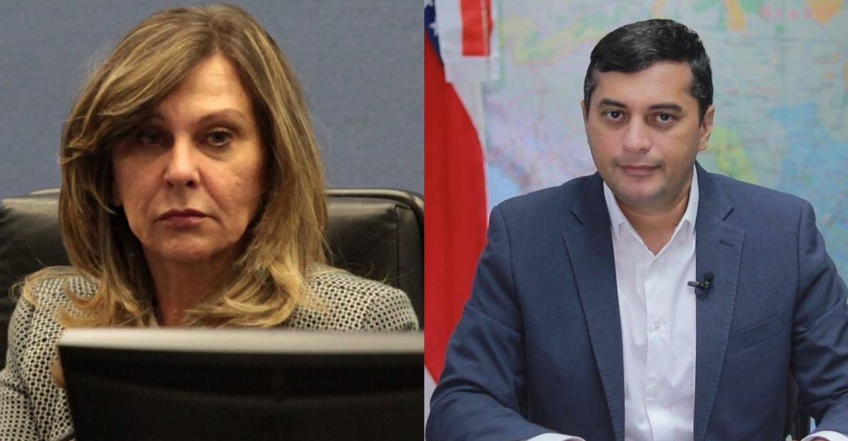 A procuradora Lindôra Araújo e o governador Wilson Lima: operação Sangria no alvo do debate político (Reprodução)