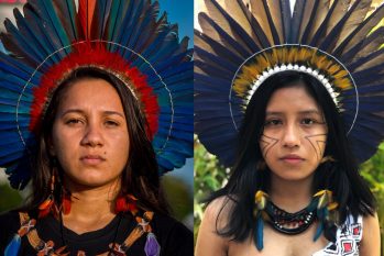 Ativistas e militantes, as Sateré/Dessana exibem a beleza e o orgulho de um Brasil índio e amazônico (Reprodução/Lucas Silva)