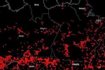 Incêndios na Amazônia são acompanhados por satélites. (Reprodução/Nasa)