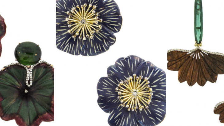 A última colaboração da joalheira, lançada nesta semana, foi com a fornecedora de esmeraldas colombianas Muzo, que convidou a marca dela e outras nove grifes, dentre as quais a francesa Colette, para criar joias artísticas (Reprodução/Internet) 