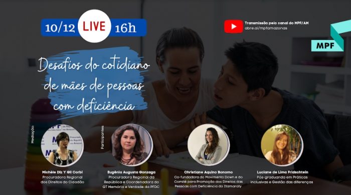 MPF promove live ‘Desafios do cotidiano de mães de pessoas com deficiência’