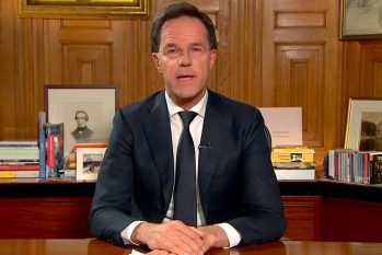 Primeiro-ministro Mark Rutte em discurso televisionado