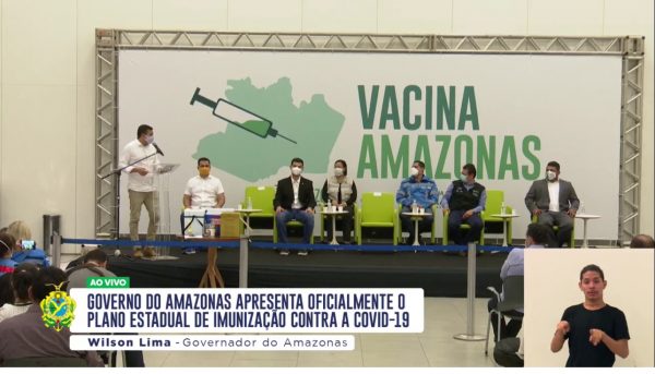 Cerimônia marca início da imunização contra Covid-19 após chegada de vacinas no Amazonas