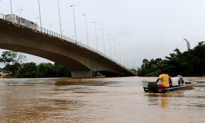 As cheias atingem dez bairros da capital, diz Defesa Civil (Sérgio Vale/Agência de Notícias do Acre)