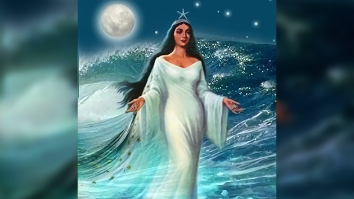 Yemanjá é retratada em diversas formas e é conhecida como Rainha das Águas (Reprodução/ Internet)