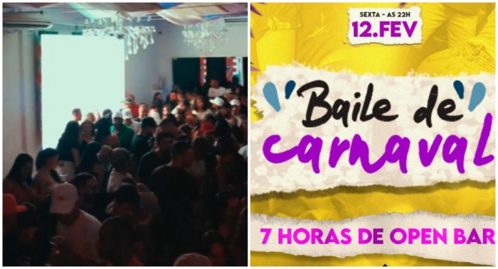 Final de semana já começa com festas de Carnaval, inclusive open bar, em meio às restrições