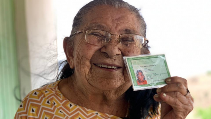 Maria Severina esperou mais de 100 anos para ter sua primeira Carteira de Identidade (Reprodução/Polícia Civil de PE)