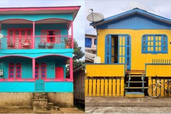 As cores e o capricho das casas fazem de Anamã um lugar acolhedor (Reprodução/Claudilene Siqueira)