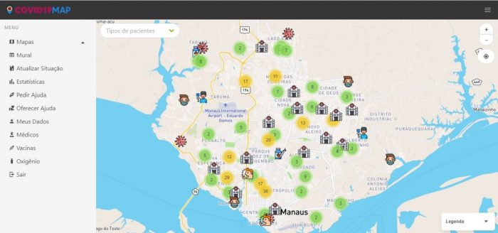Site desenvolvido por acadêmicos da UEA mapeia cenário da pandemia no Amazonas