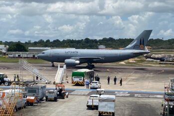 O avião pousou em Manaus por volta das 12h26 de sábado. (Gabriel Abreu / Revista Cenarium)