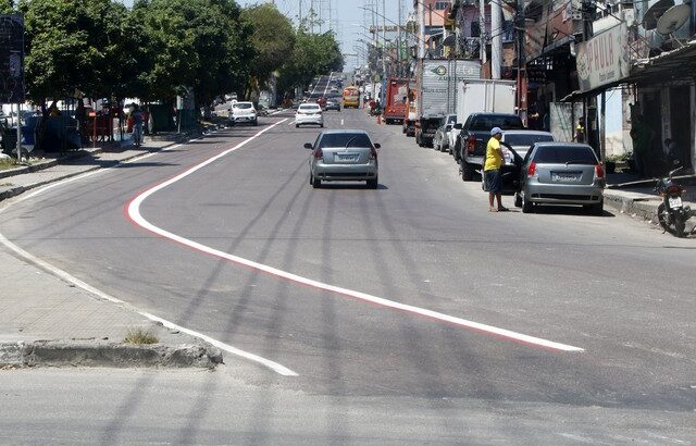 Em Manaus a maioria das faixas para ciclistas não tem sinalização apropriada (Divulgação/Semcom)