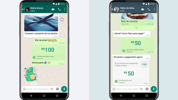 Serviço de transferência de valores via WhatsApp já está disponível no Brasil
