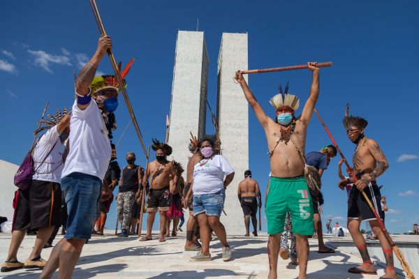 Lideranças de Roraima se reúnem para protestar contra projetos ‘anti-indígenas’ em Brasília
