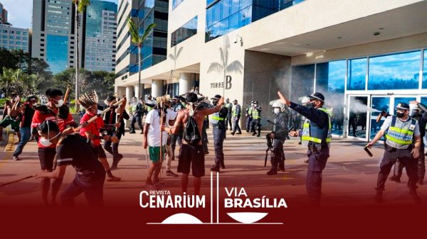 Efetivo policial do DF oprime manifestação de indígenas, mas leva ‘baile’ de serial killer