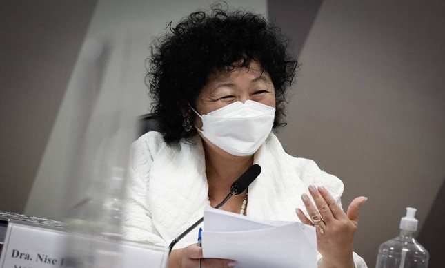 Nise Yamaguchi, médica defensora da cloroquina, depõe na CPI da Covid (0Pablo Jacob/Agência O Globo)