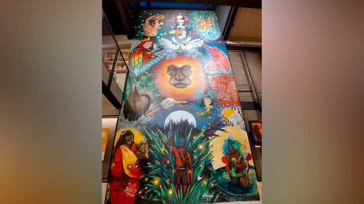Arte da exposição “Amazônia, seu povo, sua flora e fauna” (Divulgação)
