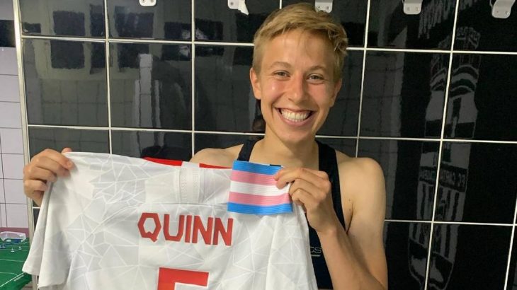 Embora tenha vencido bronze na Rio 2016, Quinn, de 25 anos, não havia ainda revelado publicamente sua identidade de gênero(Reprodução/@thequinny5)