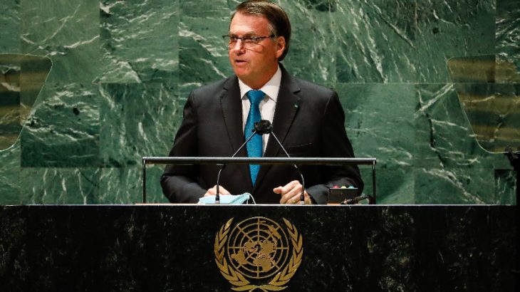 Presidente da República, Jair Bolsonaro, em discurso na Assembleia Geral da ONU (Reprodução/Internet)