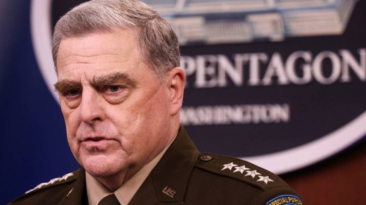 General Mark Milley discute fim da missão militar no Afeganistão durante coletiva de imprensa no Pentágono em Washington (EVELYN HOCKSTEIN/REUTERS)