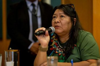 A deputada Joênia Wapichana é a presidente da Frente Parlamentar Mista em Defesa dos Povos Indígenas. Crédito da foto: Tiago Miotto/MNI (Reprodução: CIMI)