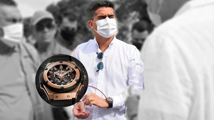 O prefeito de Manaus, David Almeida (Avante), exibe um relógio da marca Hublot (Reprodução/Instagram)