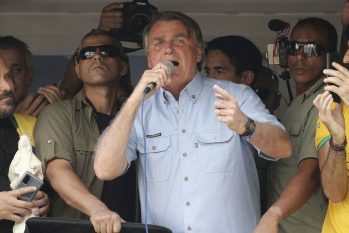 O presidente Jair Bolsonaro discursa durante manifestação em São Paulo, no 7 de Setembro (Paulo Lopes/AFP/07-09-2021)