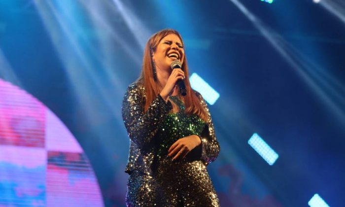 A cantora Marília Mendonça se apresentou na Arena Lucky Friends, em Sorocaba, no interior de São Paulo, na noite de 1° de novembro de 2021. (André Cardoso/TheNews2/Agência O Globo)