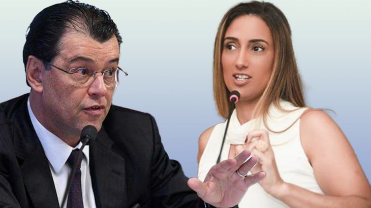 Senador Eduardo Braga e a ministra Flávia Arruda. (Divulgação)