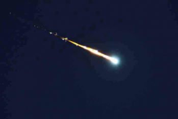 Imagem ilustrativa de um meteoro caindo. (Reprodução/ Internet)