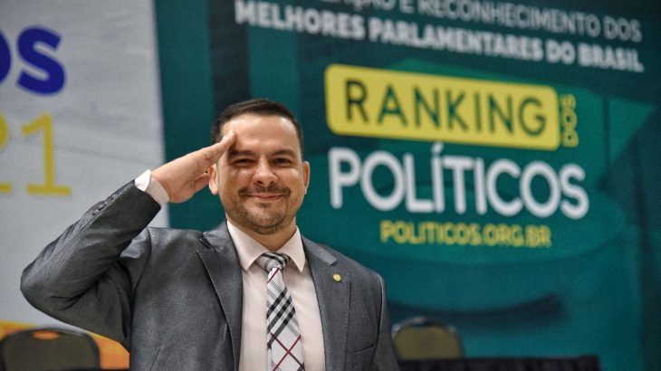 Deputado federal Capitão Alberto Neto na premiação Ranking dos Políticos. (Divulgação)