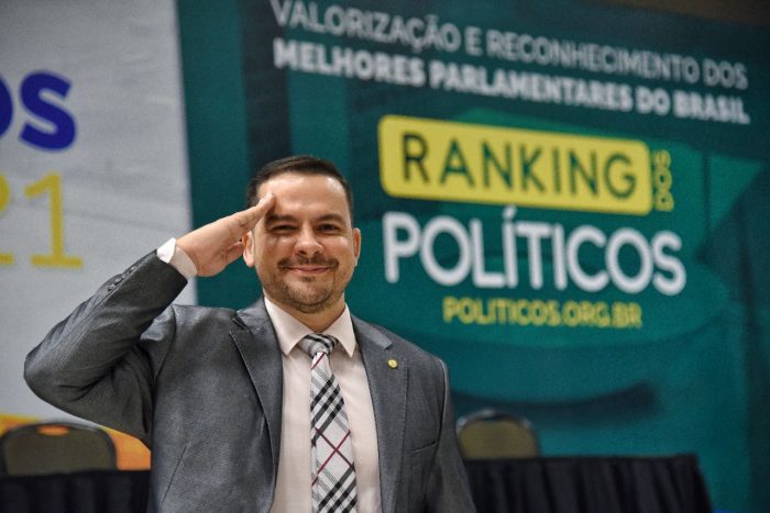 Deputado federal Capitão Alberto Neto na premiação Ranking dos Políticos. (Divulgação)