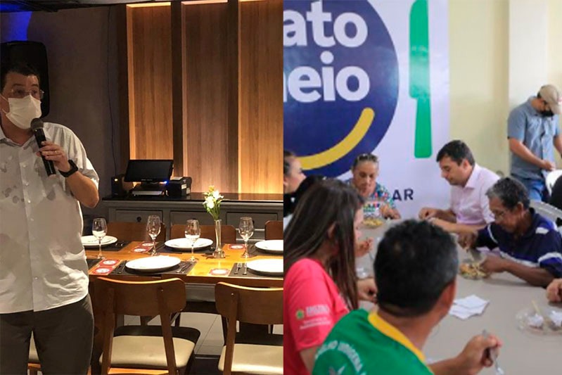 O senador Eduardo Braga (à esquerda) e o governador do Amazonas, Wilson Lima (à direita): ambos são pré-candidatos ao Governo do Estado (Reprodução/ Internet)