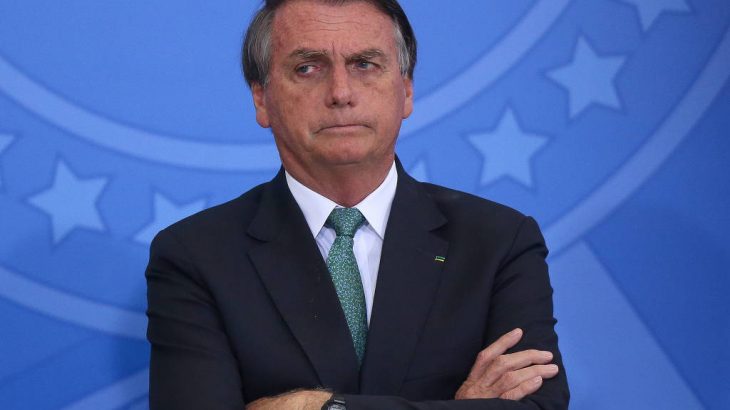 O presidente Jair Bolsonaro em evento no Palácio do Planalto, no final de 2021 (Pedro Ladeira - 14.12.2021/Folhapress)