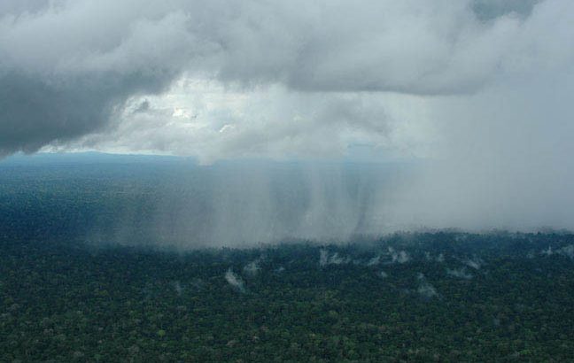 Registro de chuvas na Amazônia. (Divulgação)