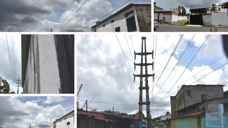 Reclamação foi feita ao MPAM pela Amazonas Energia expõe que as residências construídas nas linhas de servidão de transmissão da empresa, impossibilitam a manutenção da rede elétrica (Divulgação)