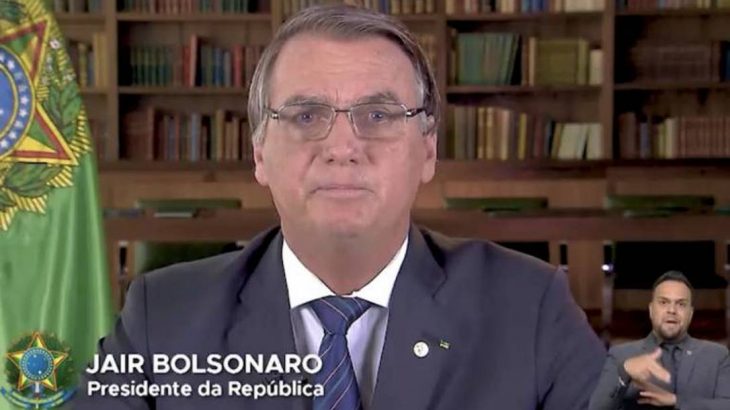 Pronunciamento de Bolsonaro, em 31 de dezembro de 2021 (Reprodução)