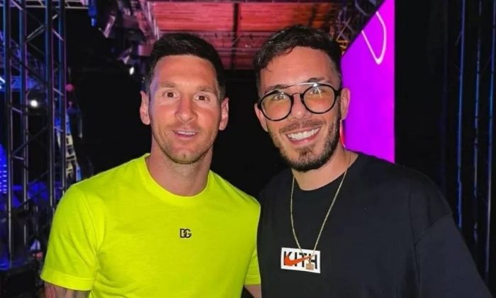 Messi e o DJ Fer Palacio (Reprodução/Redes Sociais)