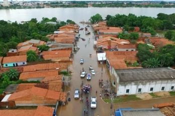 Em São Miguel do Tocantins, rio subiu, invadiu casas e desabrigou famílias
(Prefeitura de São Miguel do Tocantins)