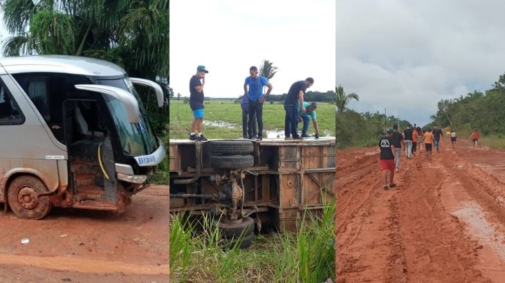 Sem água, comida e comunicação: passageiros da Transbrasil passam quase uma semana isolados na BR-319