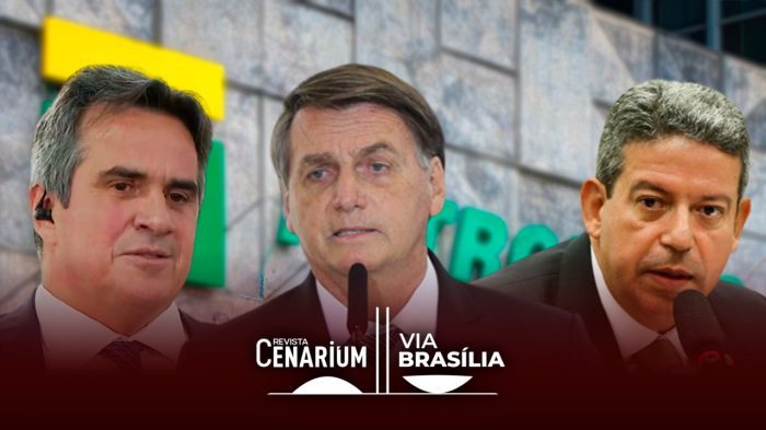 Da esquerda à direita: ministro-chefe da Casa Civil, Ciro Nogueira (PP-SE), o presidente Jair Bolsonaro (PL) e o presidente da Câmara, Arthur Lira (PP-AL). (Arte: Thiago Alencar)