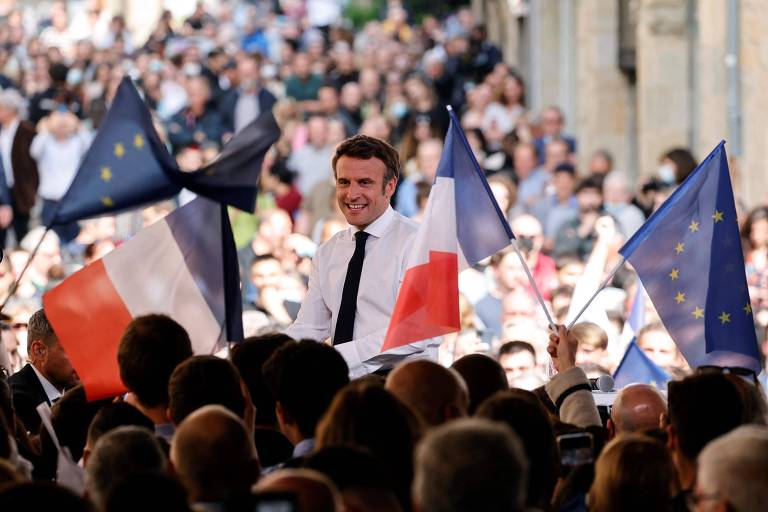 Macron (Ludovic Marin - 22.abr.22/AFP)