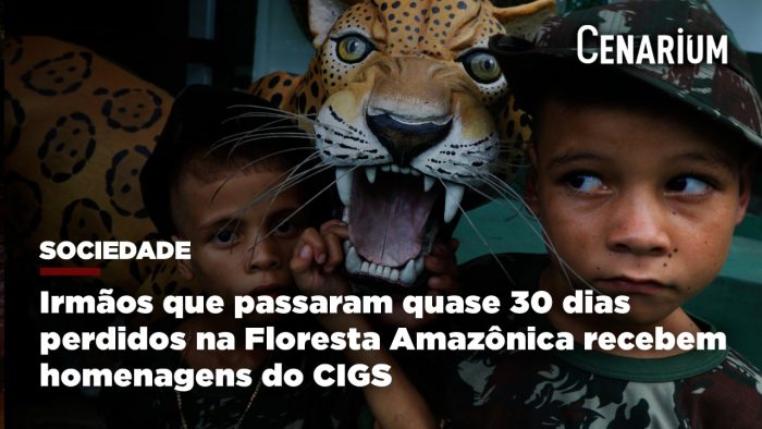 Irmãos que passaram quase 30 dias perdidos na Floresta Amazônica recebem homenagens do CIGS