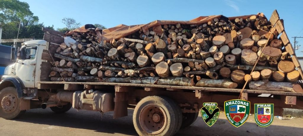 Crimes ambientais: cinco homens são presos por terraplanagem em área de preservação e contrabando de madeira ilegal no AM