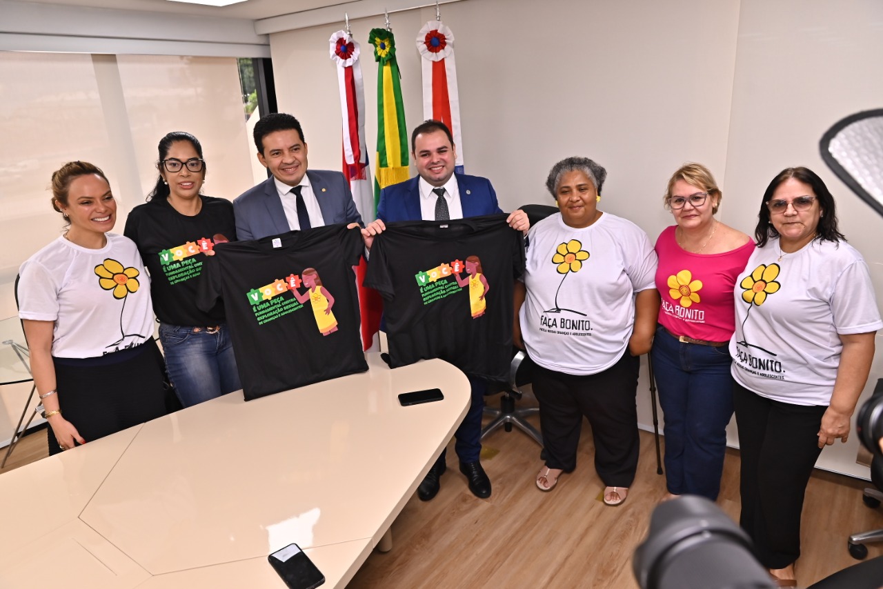 Presidente da Aleam recebe comitiva para tratar sobre melhorias no Combate ao Abuso e à Exploração Sexual de Crianças e Adolescentes