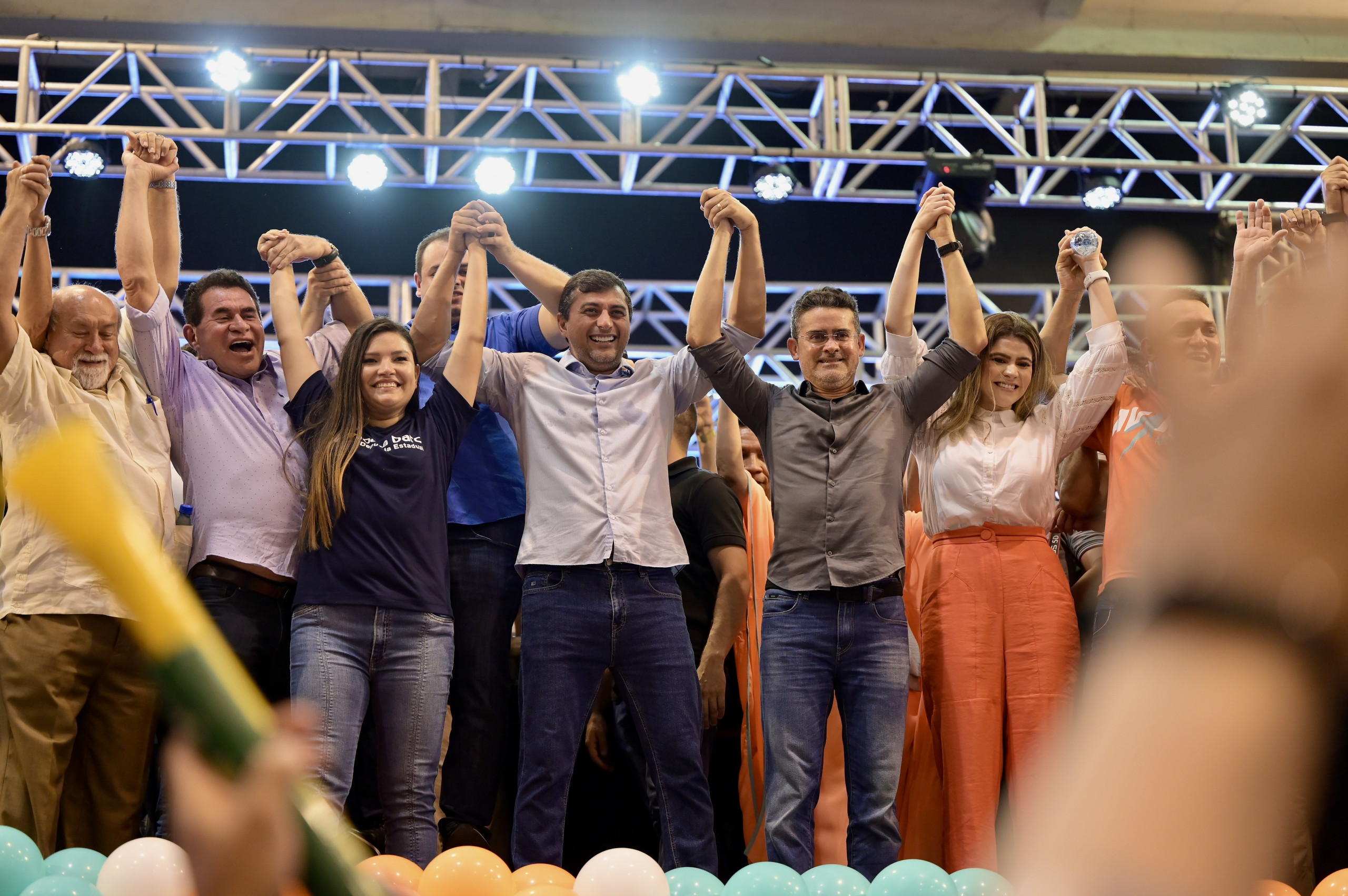 Em evento partidário, prefeito de Manaus confirma apoio à pré-candidatura do governador do AM, Wilson Lima