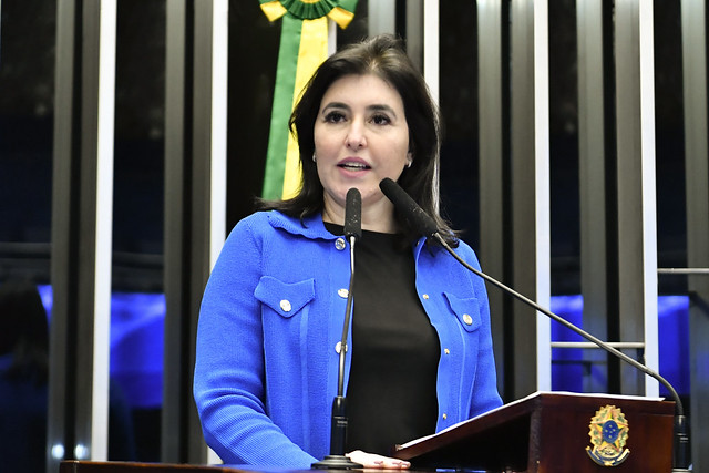 A senadora e pré-candidata à presidência da República, Simone Tebet. (Waldemir Barreto/Agência Senado)