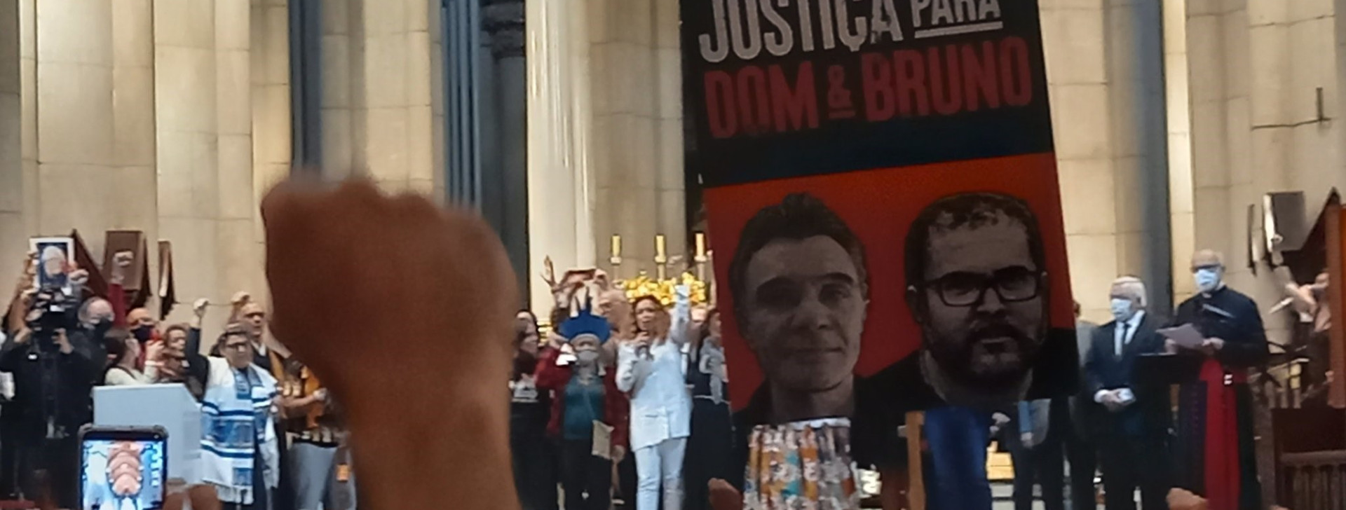 Catedral da Sé reúne lideranças em ato inter-religioso por Bruno Pereira e Dom Phillips, e pela defesa dos povos indígenas