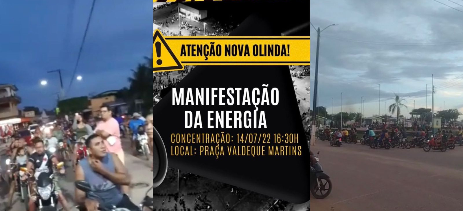 No AM, moradores vão às ruas em protesto após três dias sem energia em Nova Olinda do Norte