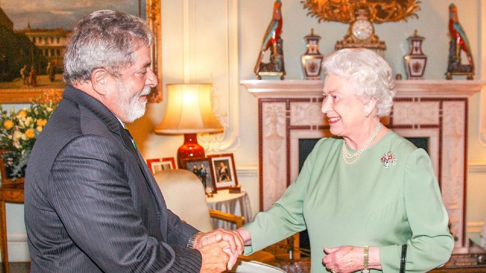 Lula e a Rainha Elizabeth 2ª (Reprodução/Ricardo Stuckert)